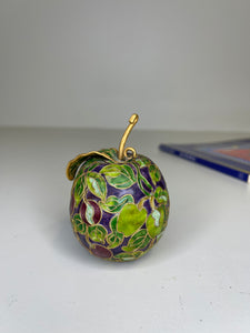 Vintage Cloisonné Plum Fruit Ornament