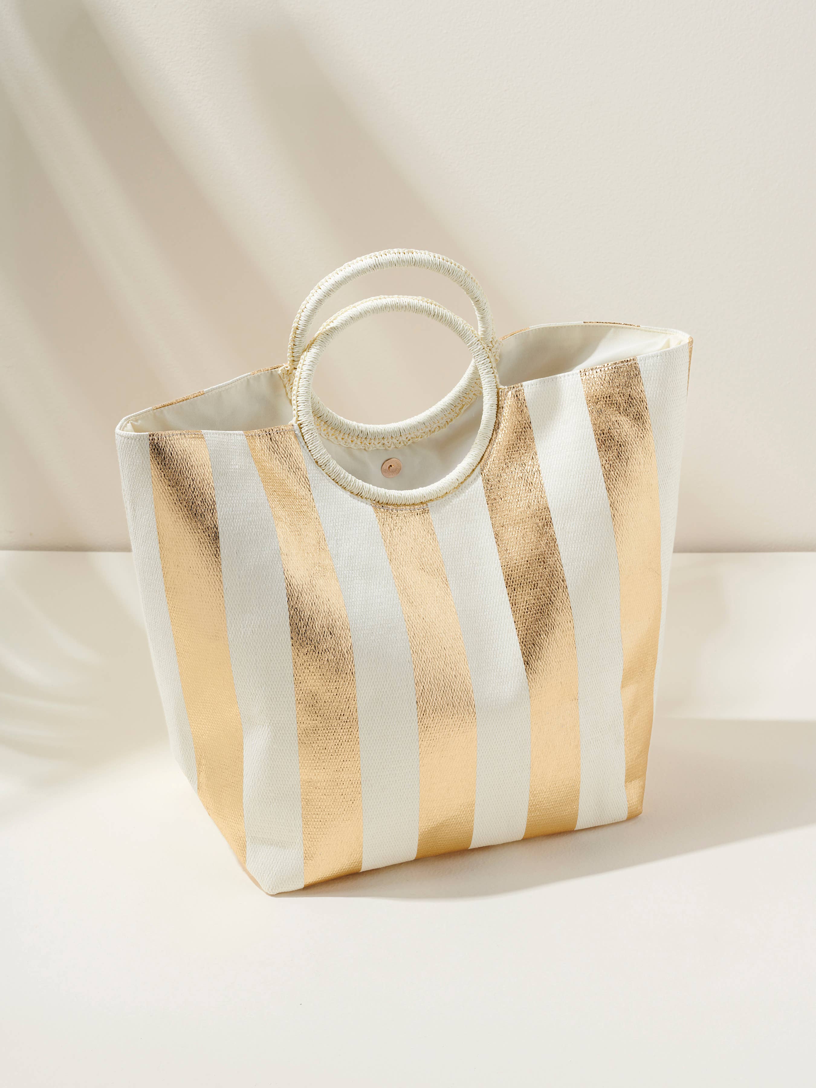Boardwalk to Cabana Tote Bag - Gold