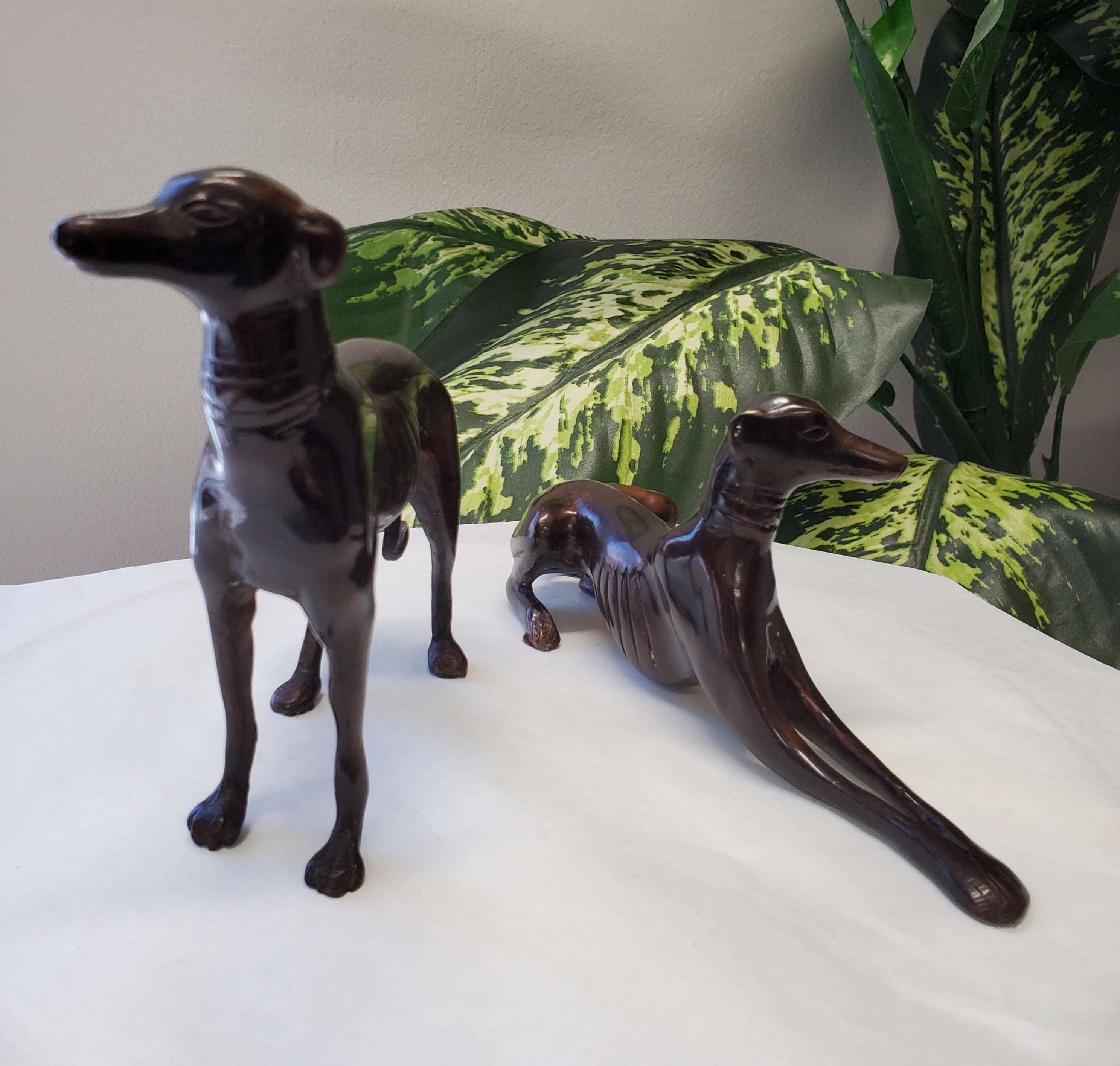 Bronze Greyhound Whippet Sculptures