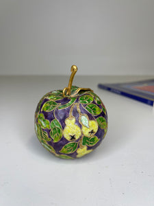 Vintage Cloisonné Plum Fruit Ornament