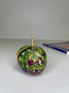 Vintage Cloisonné Plum Fruit Ornament