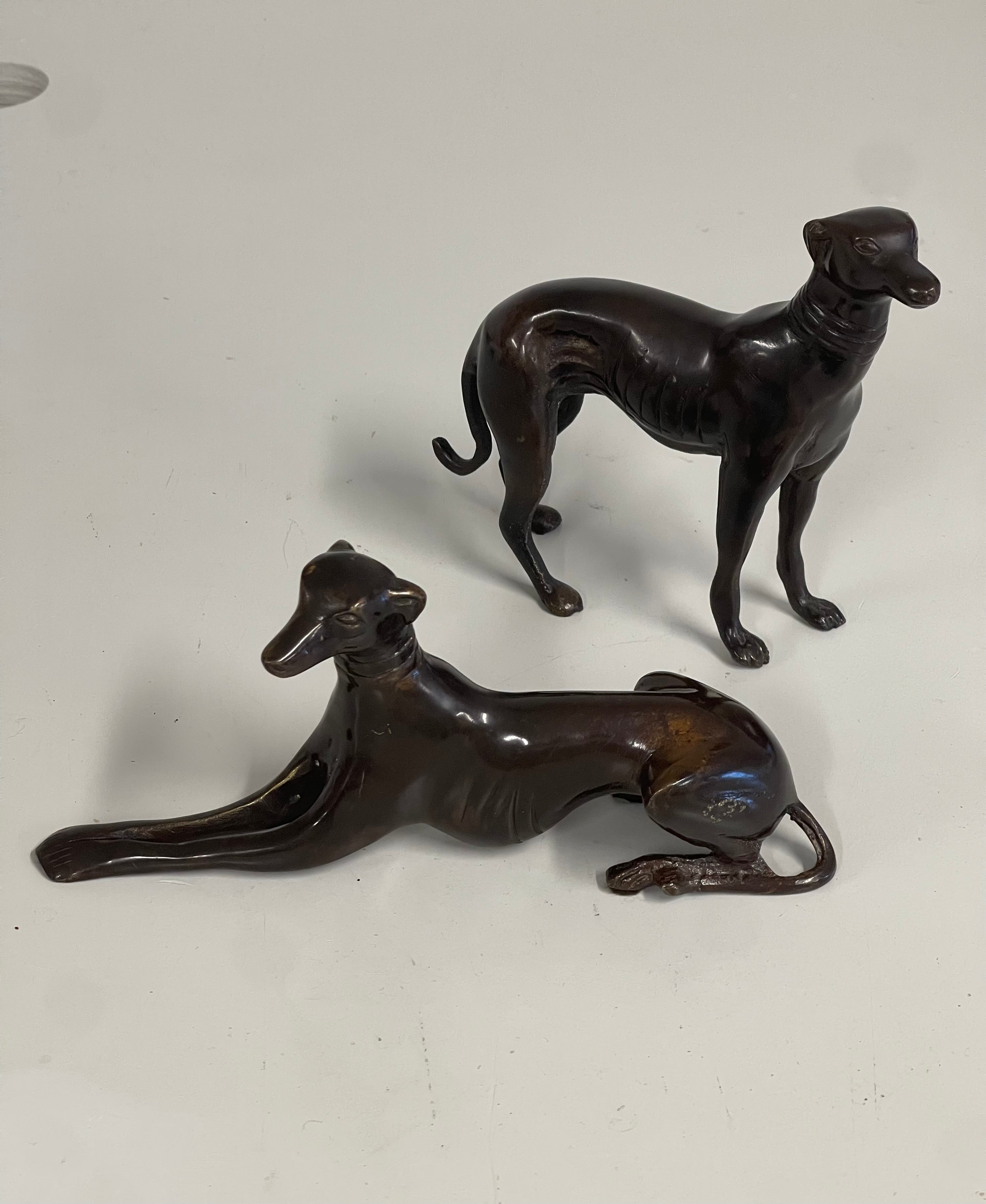 Bronze Greyhound Whippet Sculptures