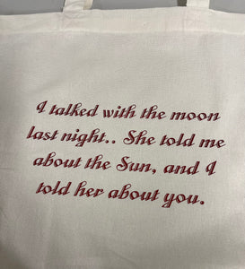‘Moon Talks’ Tote Bag