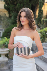 Ladder Woven Minaudière Clutch