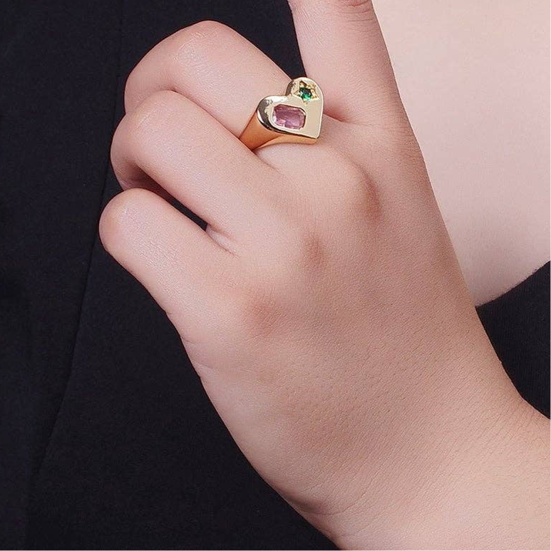 Mon Cœur Signet Adjustable Ring