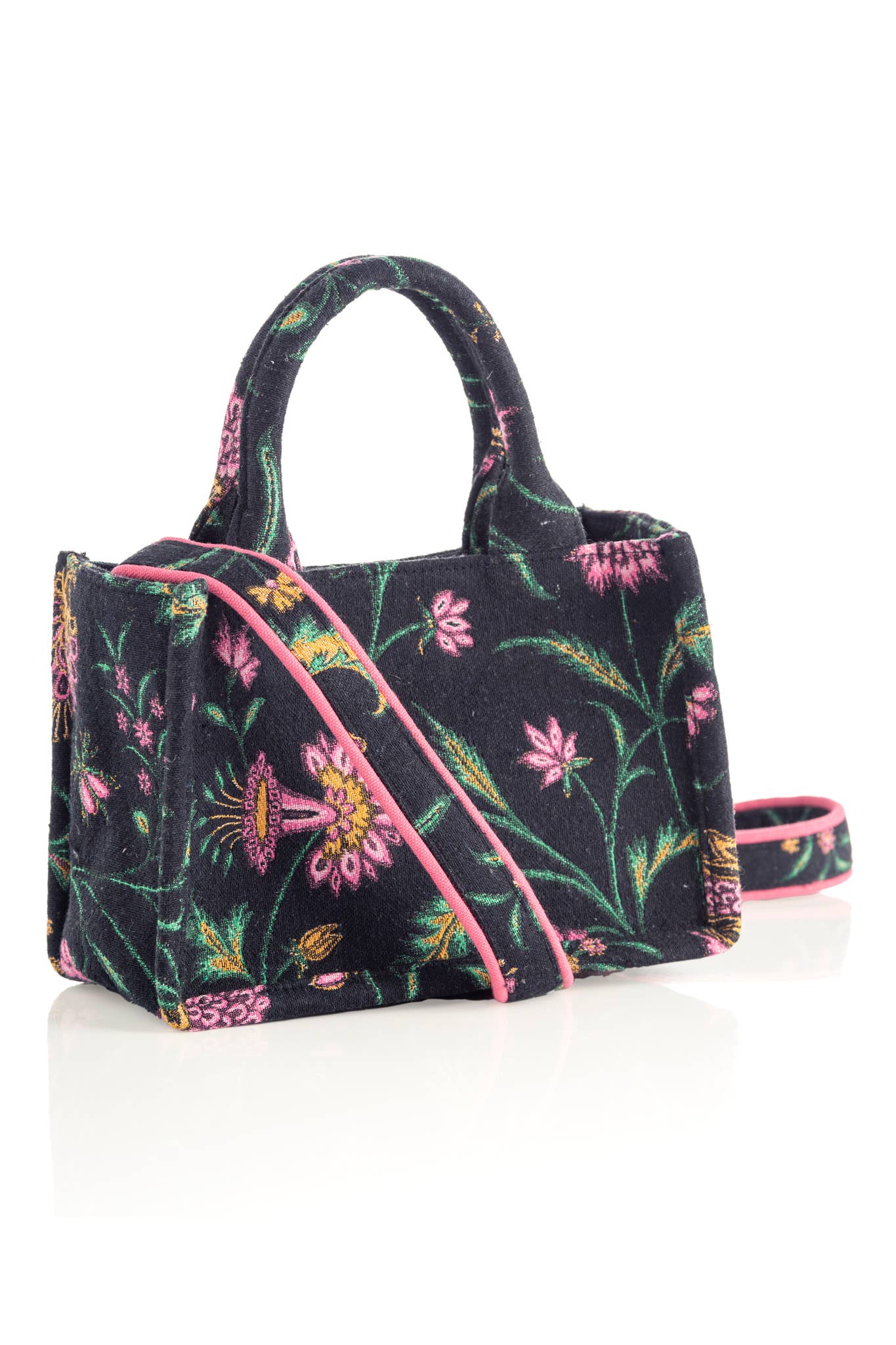 Cotton Canvas Jacquard Mini Tote
