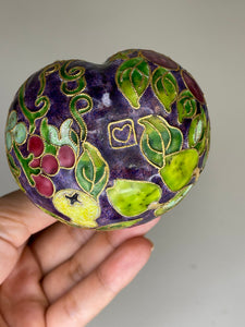 Vintage Cloisonné Plum Fruit Ornament