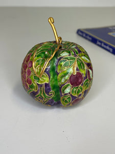 Vintage Cloisonné Plum Fruit Ornament