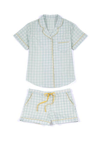 Gingham Pajama Set w/ Bag