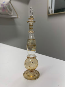 Golden Handblown Glass Perfume Bottle