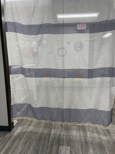 Mini Cotton Tassel Linen Curtains - Single Panel